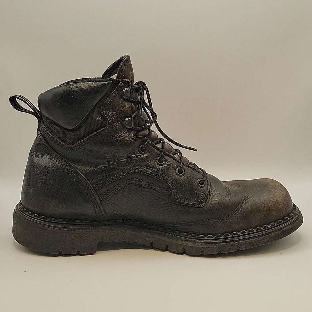 Red Wing 923 Men's 10.5 D Black Work Boots Made USA DynaForce Leather